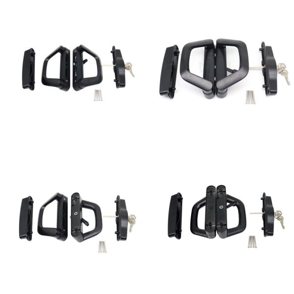 Black D Shaped Door Handles Pull Handle Lock With Key Customizable Design