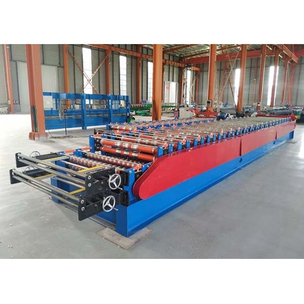 Customized Color Steel Roof Roll Forming Machine , Wall Panel Roll Forming Machine