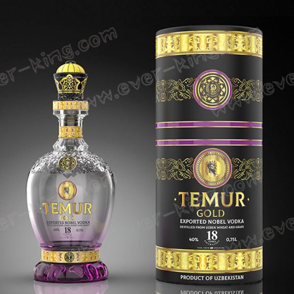 Plastic Cap 700ml Custom Glass Packaging For Cognac