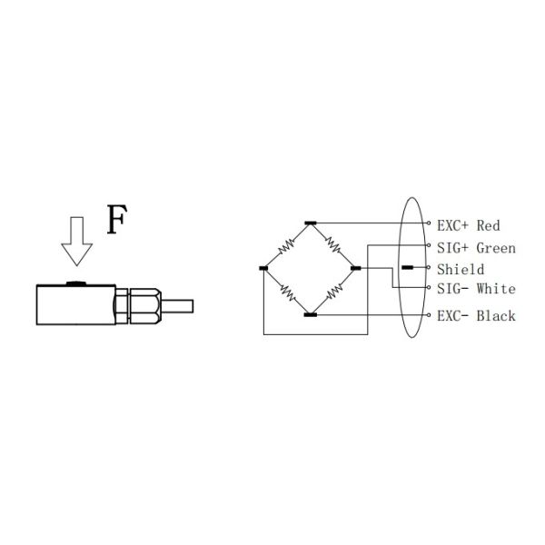 5-100kg Miniature Force Sensor 1.5mv/V 10kg Load Cell