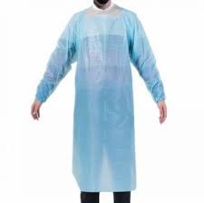 Quality Single Use CPE Isolation Apron Easy Operation Open Back One Size Fits Most for sale