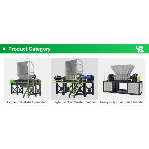 Double Shaft Shredder Machine Multi-Function Solid Waste Plastic Metal Wood Tire Shredder
