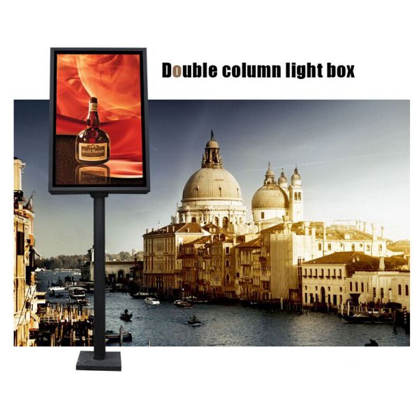 LED back lit light box with scrolling system