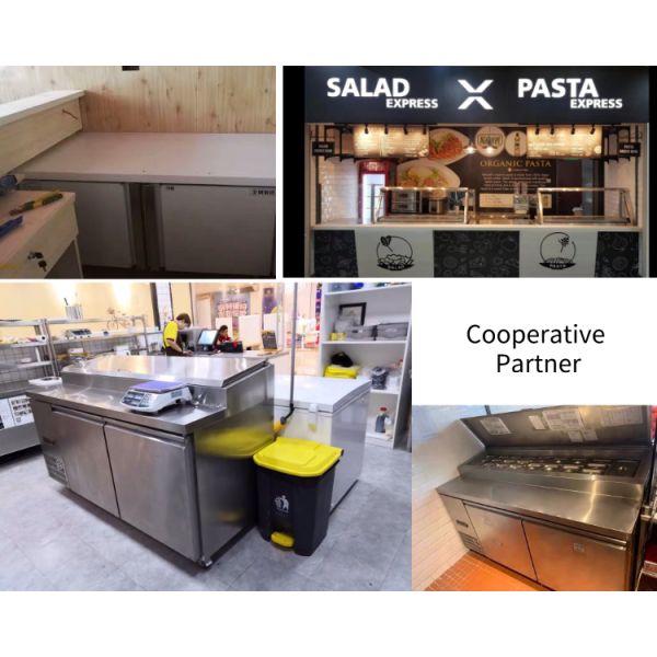SS201/304 Under Counter Refrigerators Freezer 220V For Kitchen