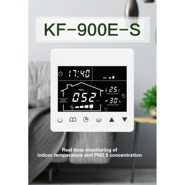Energy Saving Air Quality Digital Ventilation Controller With Touch Button Control
