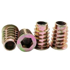 Quality Zinc Alloy Furniture Insert Nut Connector M4x8 Cold Galvanized for sale