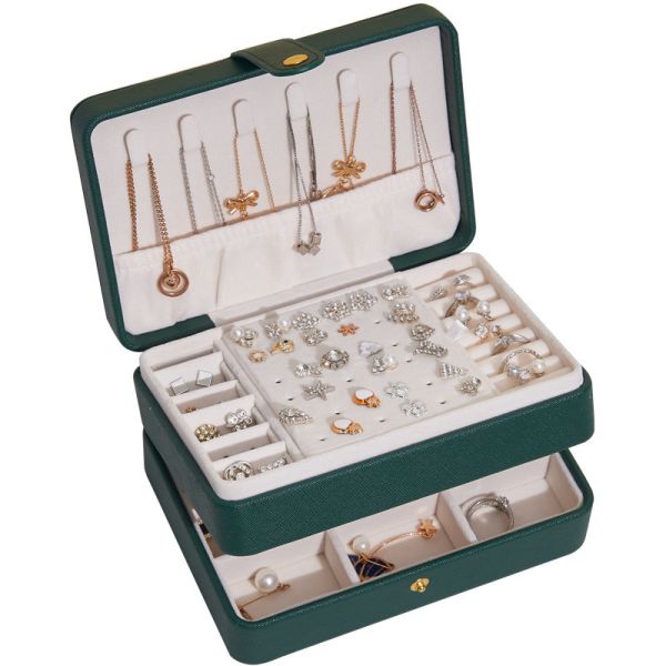 Multilayer Earring Necklace Jewelry Storage Box Clamshell Packaging Box