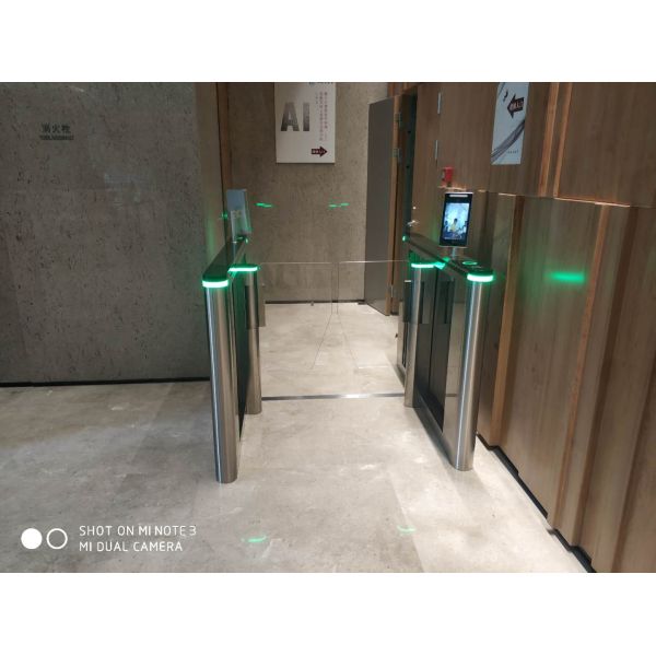 RFID Access Controller Swing Electronic Turnstile Gates With Anti - Pinch Function