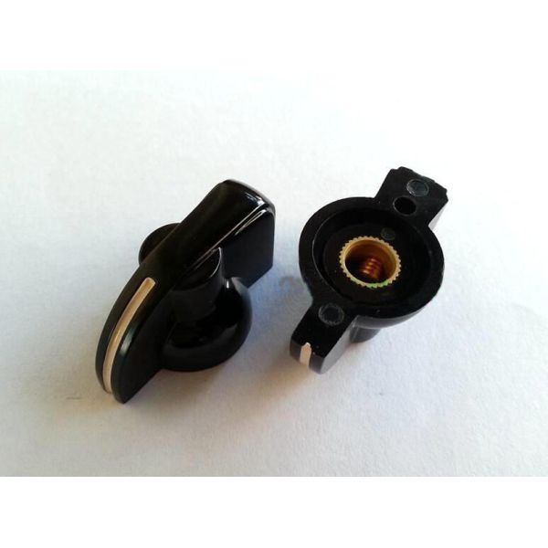 Large Boss Style Amplifier Control Knobs Plastic Fluted Black Turning Knob
