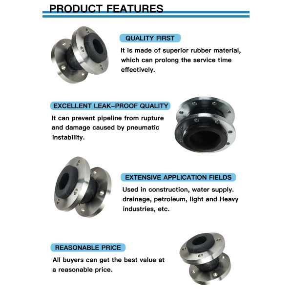 BS 4504 Ball Joints Spherical Bellows Flexible Expansion Joints EPDM Single Flange