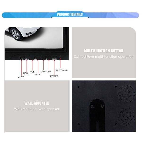 10.1 Inch Computer LCD Monitor Wide Screen 1280x800 IPS VGA HDMI USB