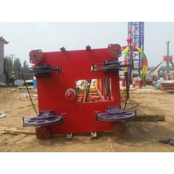 36P Drop Tower Amusement Ride With Rotating Flying Chair And Jumping Off Machine