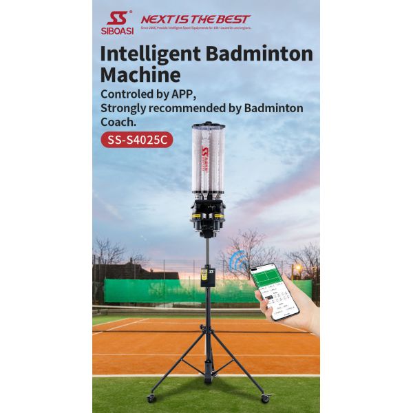 200 Balls Mobile Automatic Shuttlecock Launcher APP Control