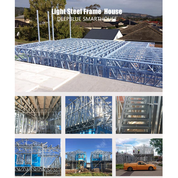 Low Cost Light Gauge Steel Frame Prefab Modular Homes Two Story Houses Manufactured In China
