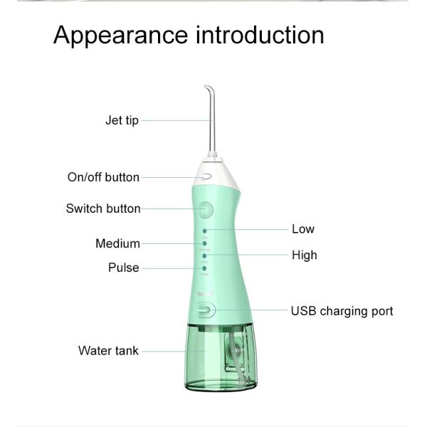 220ml Washable Tank IPX7 Portable Water Flosser With CE Certification