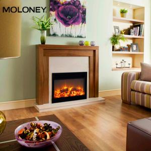 China 750mm 30inch Wood Mantel Fireplace Glass 3D Charming Flame Smart on sale