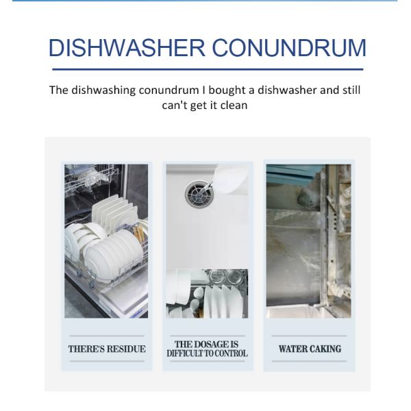 Food Industry Machine Dishwasher Rinse Detergent 50% Active Ingredient Solid Cleaner