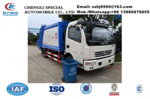 China China made Dongfeng 6-7m3 garbage compactor truck for sale, Factory sale lower  price Dongfeng compacted garbage truck on sale
