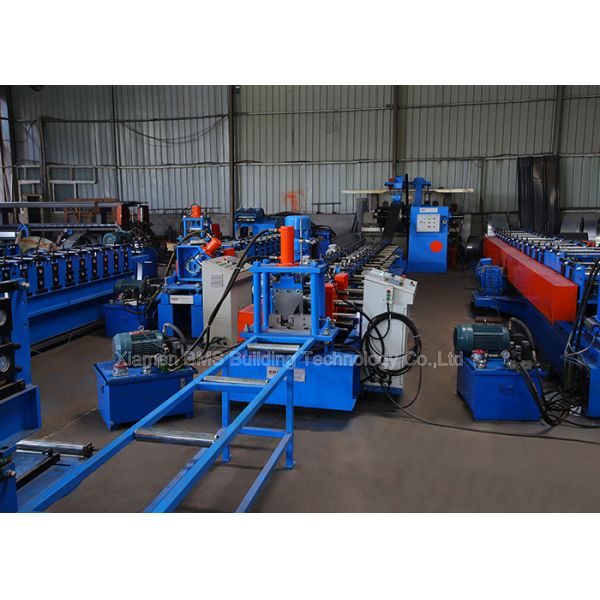 C Shelf Beam Racking Roll Forming Machine With PLC Cabinet Passed CE And ISO9001