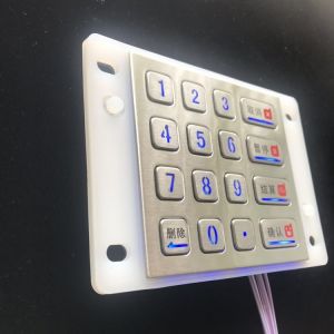 Waterproof Backlit Numeric Keypad Energy Saving For Self Service Machine