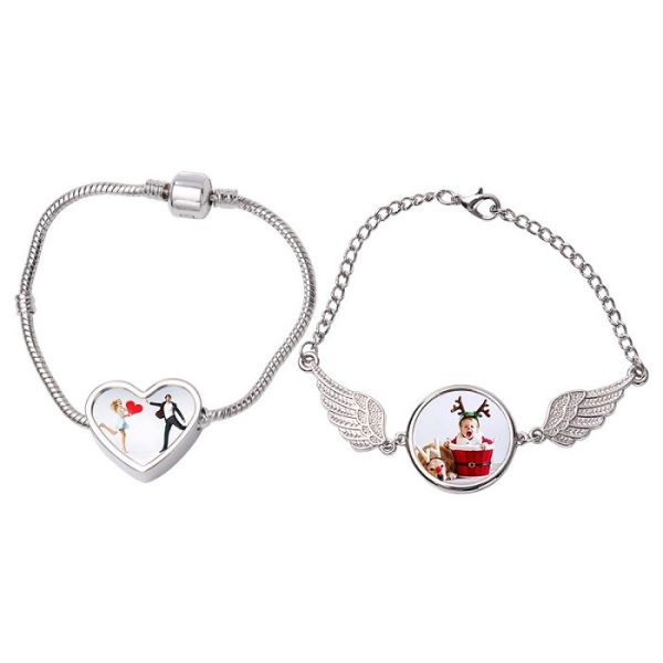 Personalized Sublimation Angel Wings Bracelet Creative Souvenir Gift Sublimation