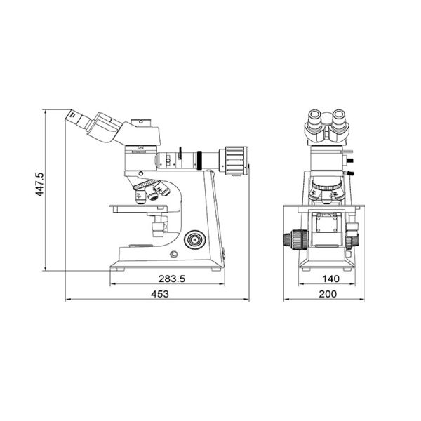 Large Stage Upright Metallurgical Microscope , Inverted Metallurgical Microscope