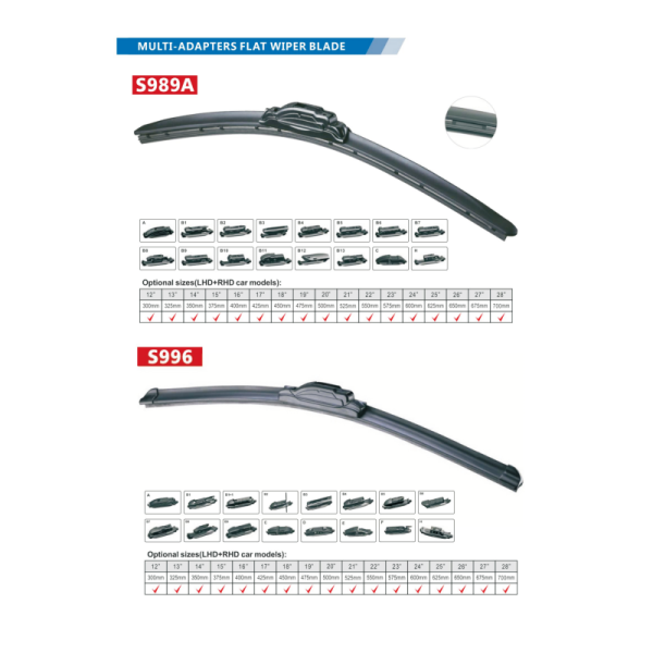 Universal Windshield Wiper with Design Outer Casing Length 860mm