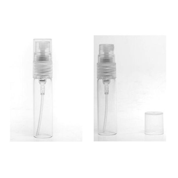 Non Spill Round Cosmetic Sample Bottles Customized Color For Liquid Screw Spray