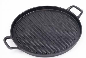 Quality BBQ Pre Seasoned Cast Iron Griddle Pan With Superior Heat Retention for sale