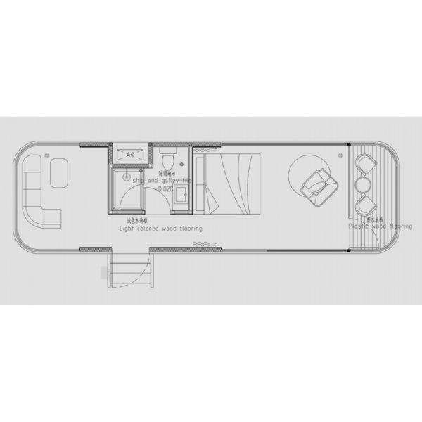 Galvanized Light Steel Frames Main Structure Prefab Modular House Camping Capsule Container Home With Customized Layout