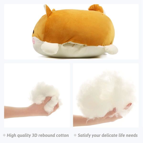 Shiba Inu Plush Pillow Stuffed Animal Cute Plush Toy Squishy Anime Corgi Plushie Fluffy Kawaii Soft Hugging Pillow