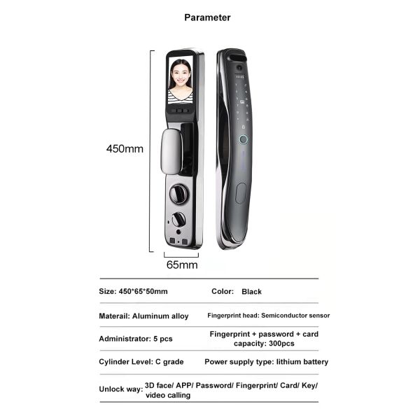 S931Max Automatic Fingerprint Door Lock USmart GO Intercom Lock For Door
