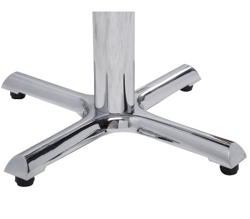 Chrome Cross Table Base Modern Style Bar Table Legs Steady 27.75"/40.75" Height