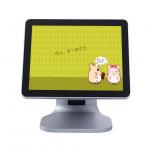 Silver Color Single Screen Retail Epos Systems High Sensitivity LCD / LED