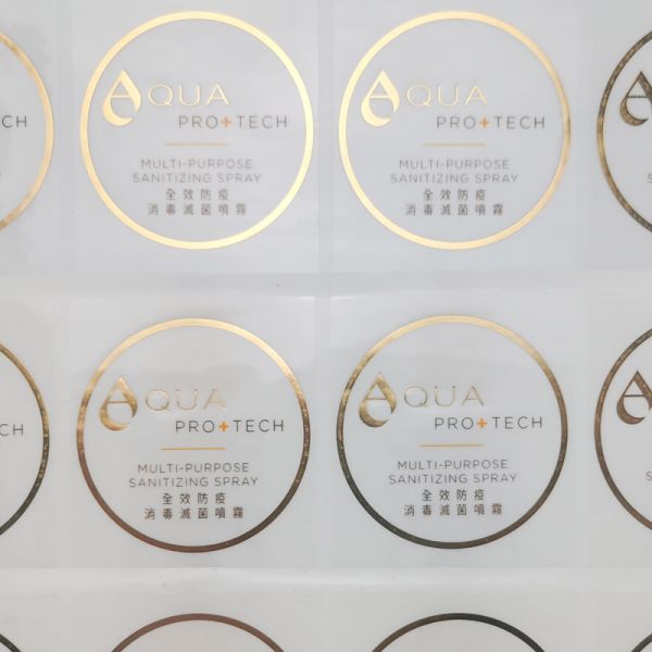Transparent Self Adhesive Packaging Sticker Labels Digital Crystal