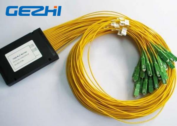 Buy LAN / WAN Mini Module Fiber Optic PLC Splitter blockless 0.9mm with SC / UPC Connector at wholesale prices