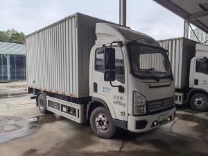 Quality White Electric Used Cargo Truck Automatic Reconditioned Truck With 2 Doors for sale