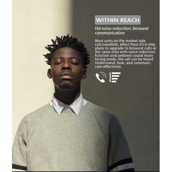 New Products True Wireless Bluetooth Earbuds Microphone Waterproof Earphone Tws