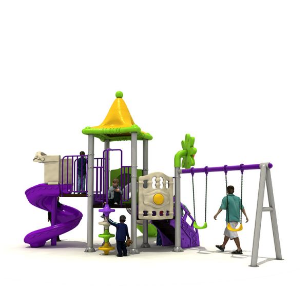 Classic Customized Kids Slides Outdoor Wooden Swing Set Playground Playing Area