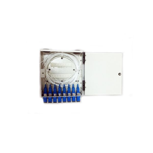 Lightweight Fiber Terminal Box 8 Cores Wall Mount Installation