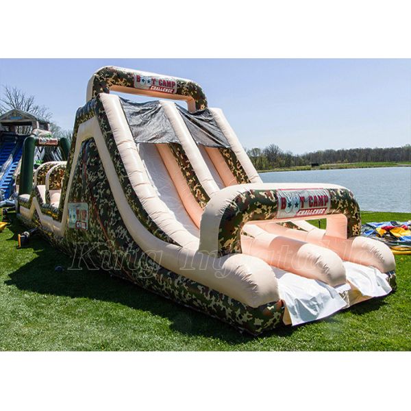 Blow Up Obstacle Course Rental PVC Camouflage Boot Camp Obstacle Course For Adults