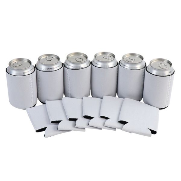 Foldable 12 Oz Sublimation Beer Can Cooler Neoprene Sublimation Blanks Diy Custom Sublimation Can Cooler