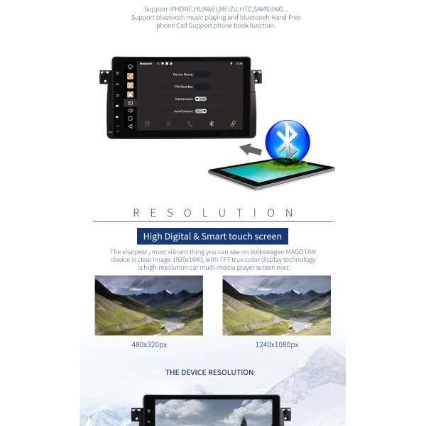 4GB DDR3 Car BMW GPS DVD Player HD 1024*600 With Steering Wheel Control