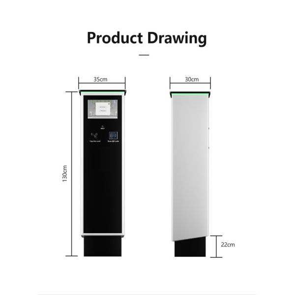 Modular Parking Lot Kiosk with Thermal Ticket Printer Easy Entry Ticket Support and Maintenance