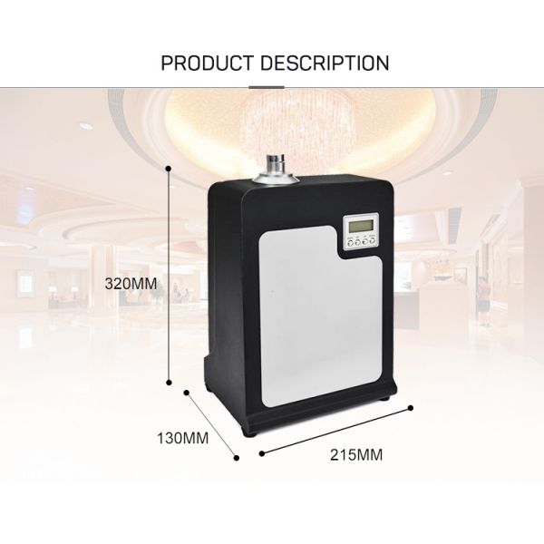 Metal Black / White HVAC Large Area Scent Diffuser With Fan For Hotel 12V 500ml