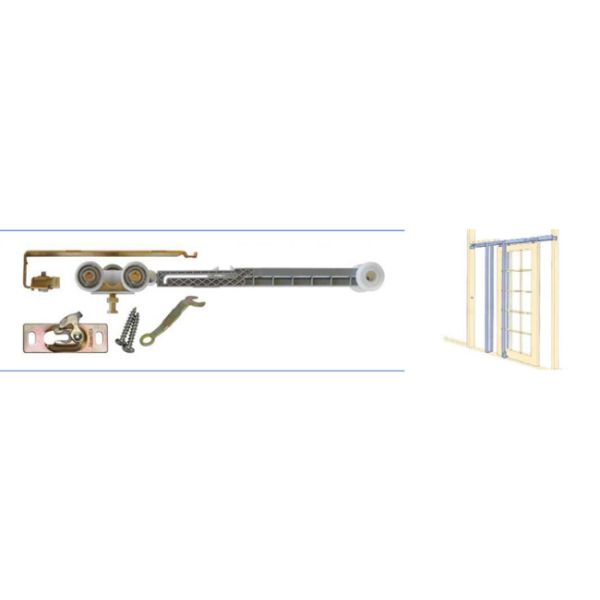 Door Slide Gate Hardware Accessories Kits 45mm Hidden Pocket