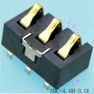 China BC Battery Connector 3P Micro Usb Pcb Connector Metal Gold Color With White Black House on sale