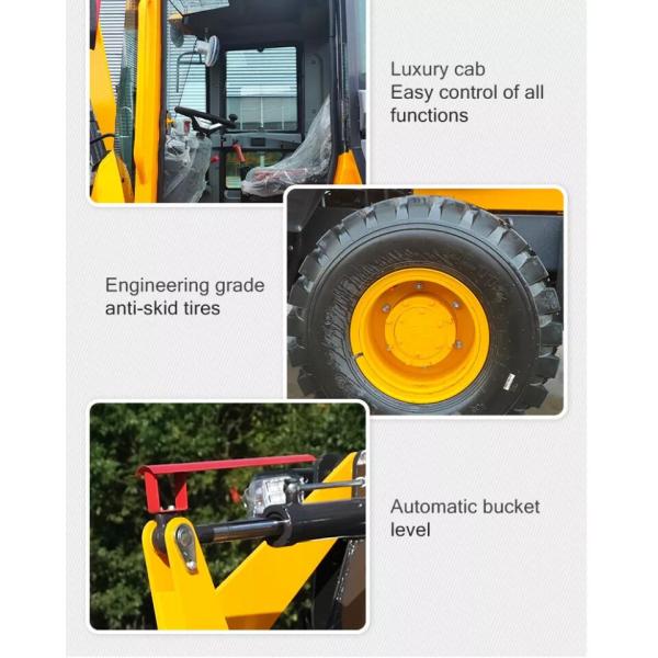Construction Mini Wheel Loaders , Compact Loading Shovel 1800kg Rated Load