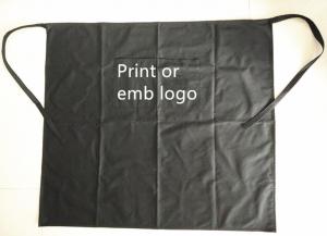China BSCI passed-Promotional black apron with customer's printed logo or Embroidery logo. on sale