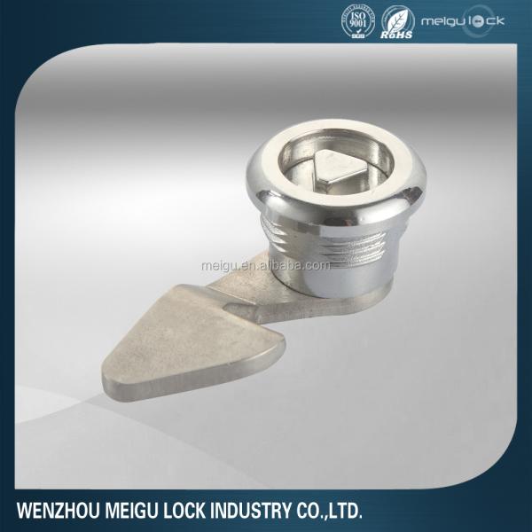 Cabinet Door Triangle Quarter Turn Lock With Hook Steel Cam